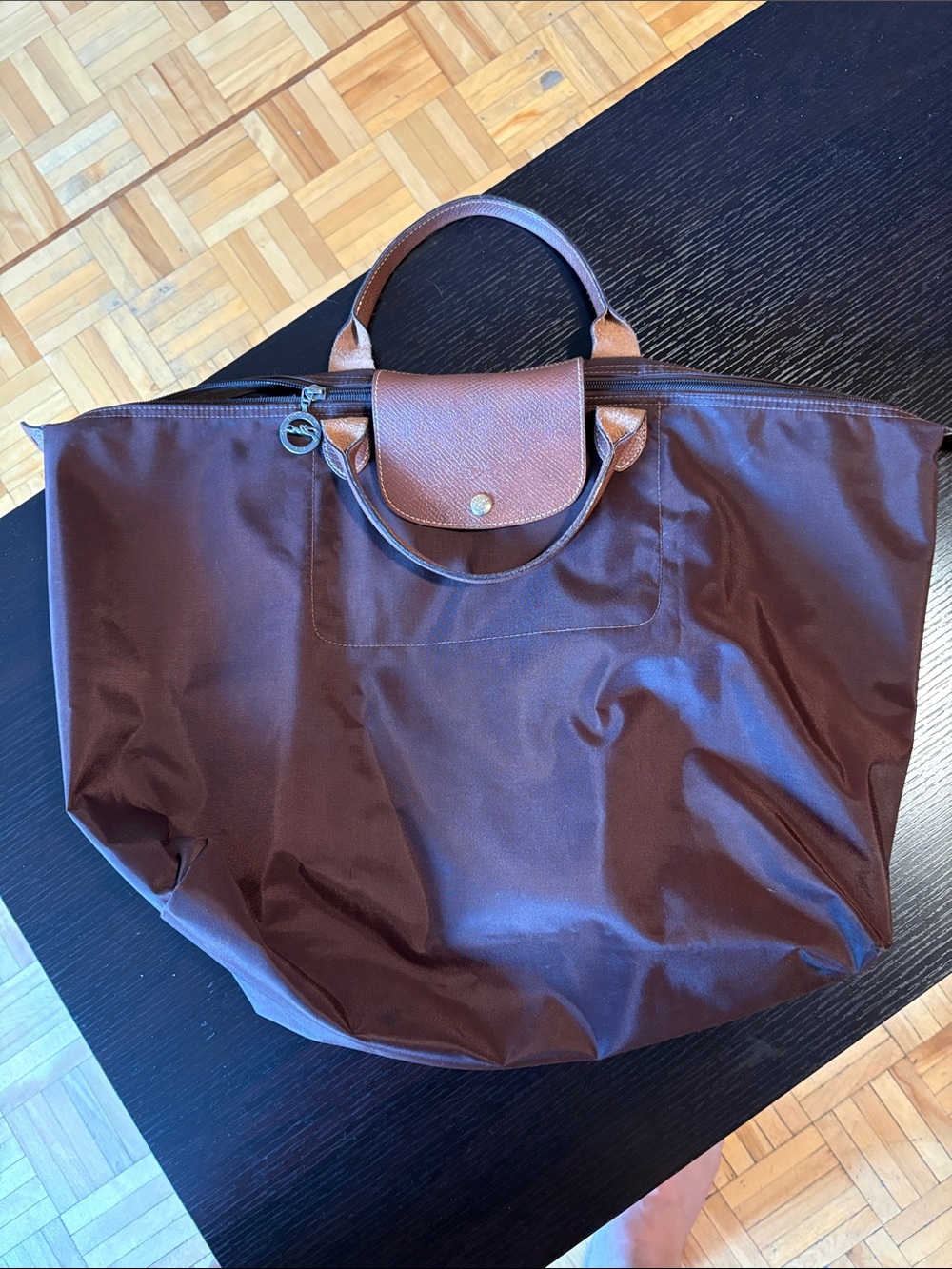 Longchamp Brown Le Pliage Large Tote